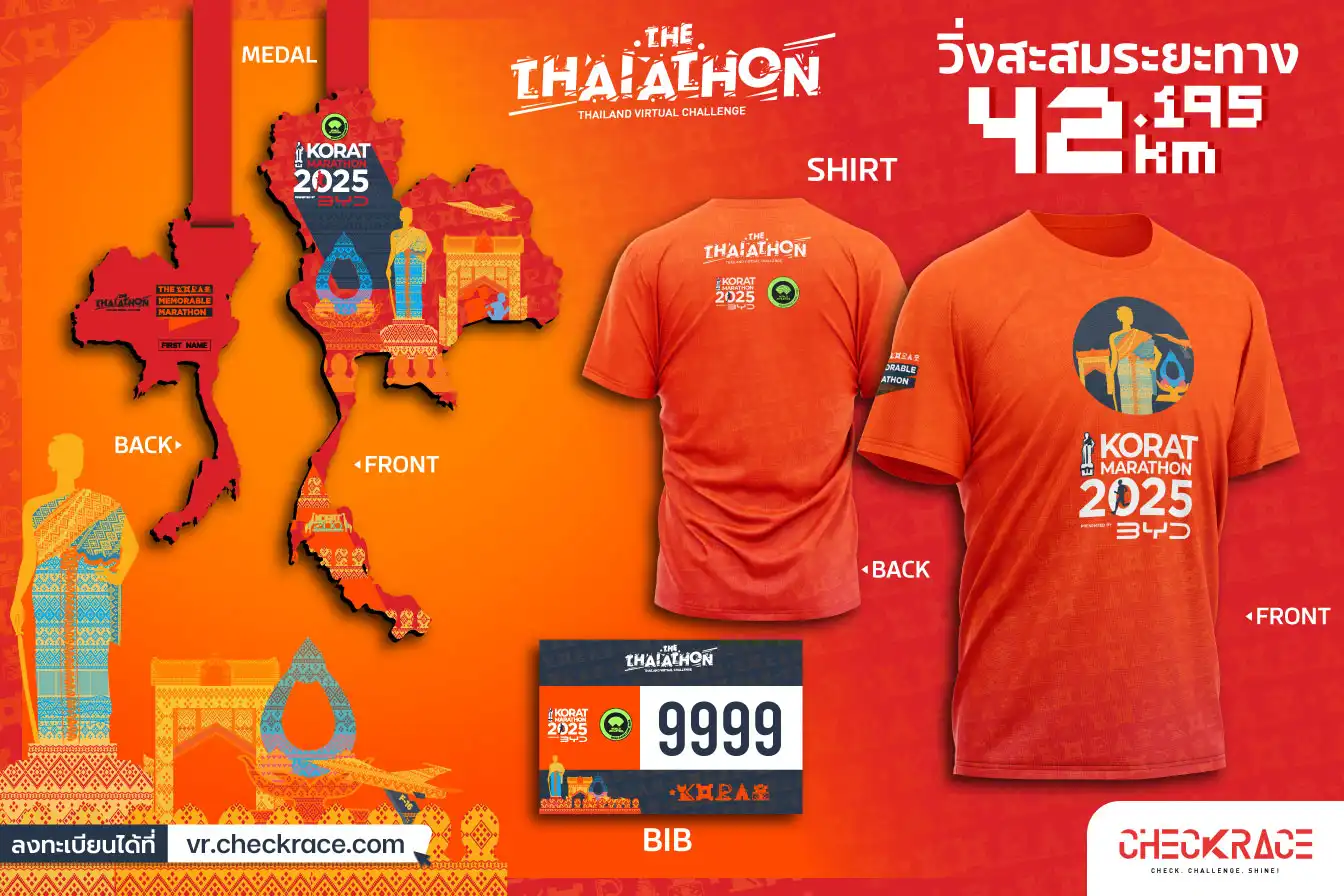 THAIATHON  - KORAT MARATHON VIRTUAL RUN CHALLENGES